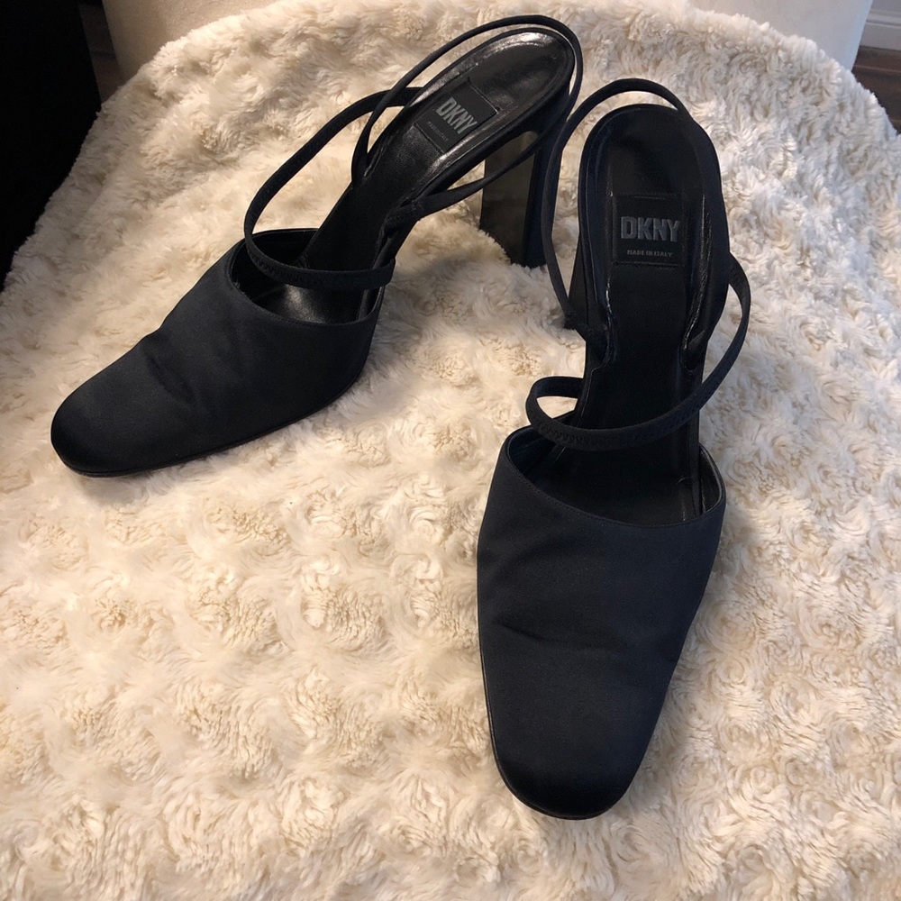 DKNY Made in Italy black slingbacks